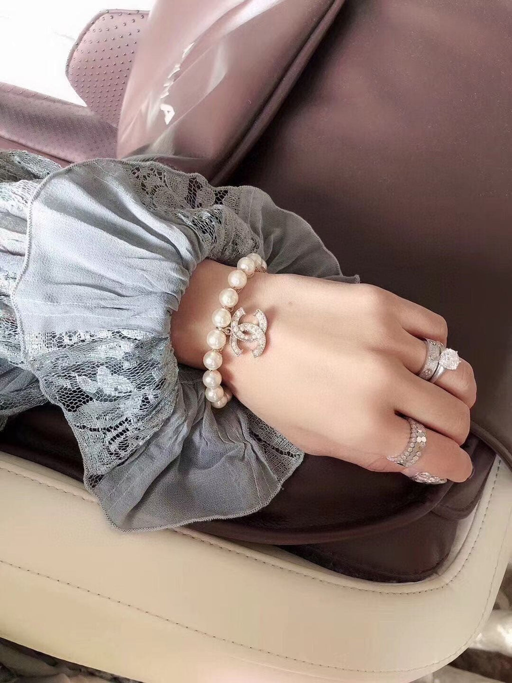 Chanel Pearls 18K Gold Bracelet
