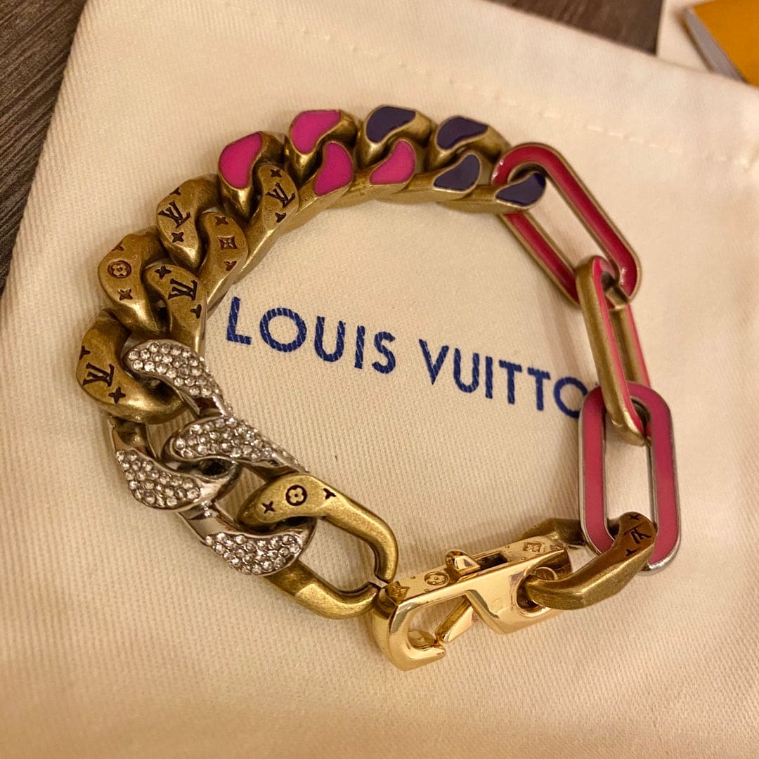 Louis Vuitton Mixed Chains 18K Gold Bracelet