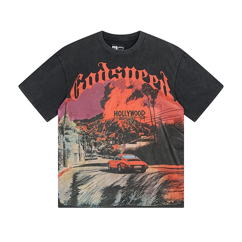 Godspeed Hollywood Car Graphic T-Shirt — hero