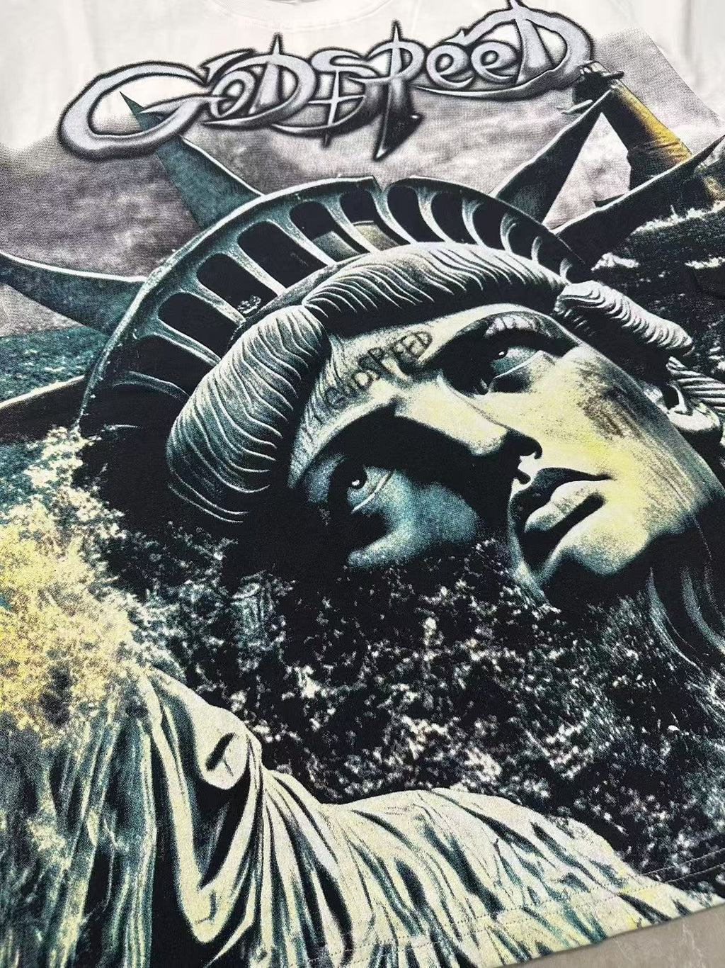 Godspeed Statue Graphic T-Shirt — detail