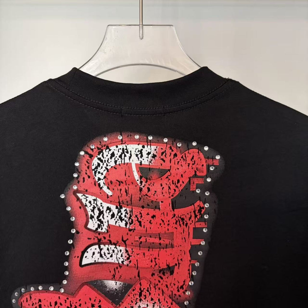 MIXED EMOTION Studded Wing Graphic T-Shirt — detail