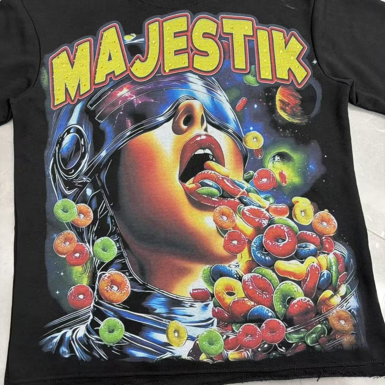 MAJESTIK Astronaut Candy Graphic T-Shirt — detail