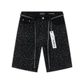 Purple Brand Rhinestone Denim Shorts — hero