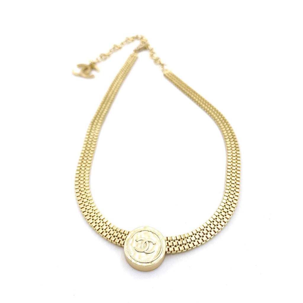 Chanel Choker Chain 18K Gold Necklace