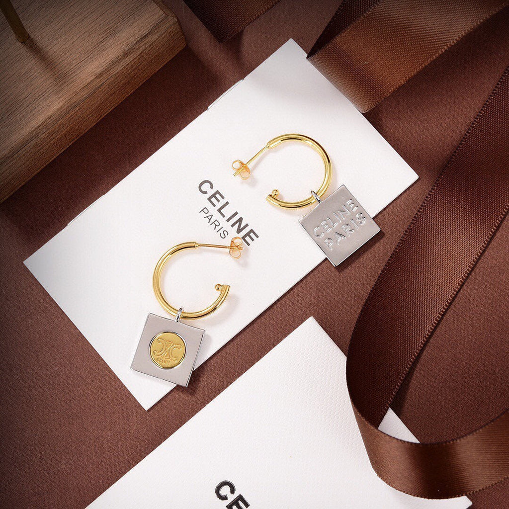 Celine Hoops 18K Gold Earrings