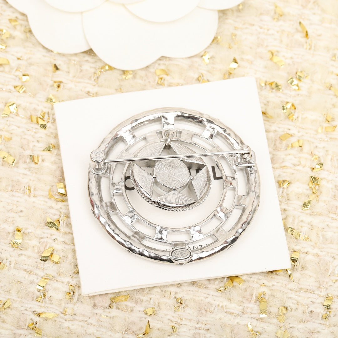 Chanel Black Diamonds 18K Gold Brooch