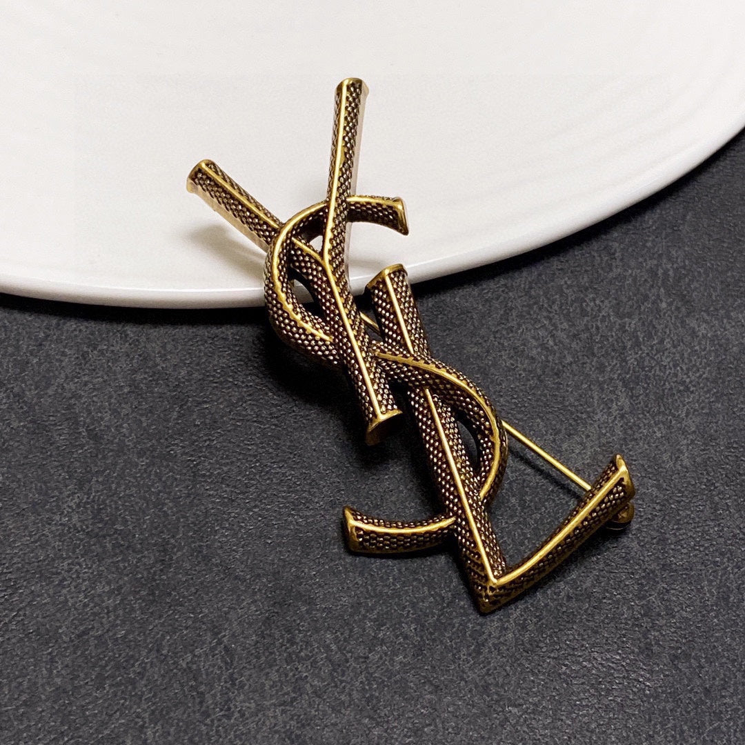 YSL Classic 18K Gold Brooch