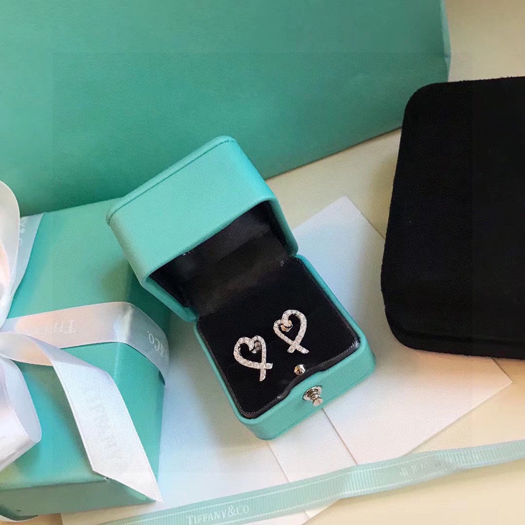 Tiffany Diamond 18K Gold Earrings