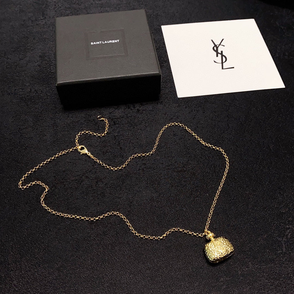 YSL Bag Pendant 18K Gold Necklace