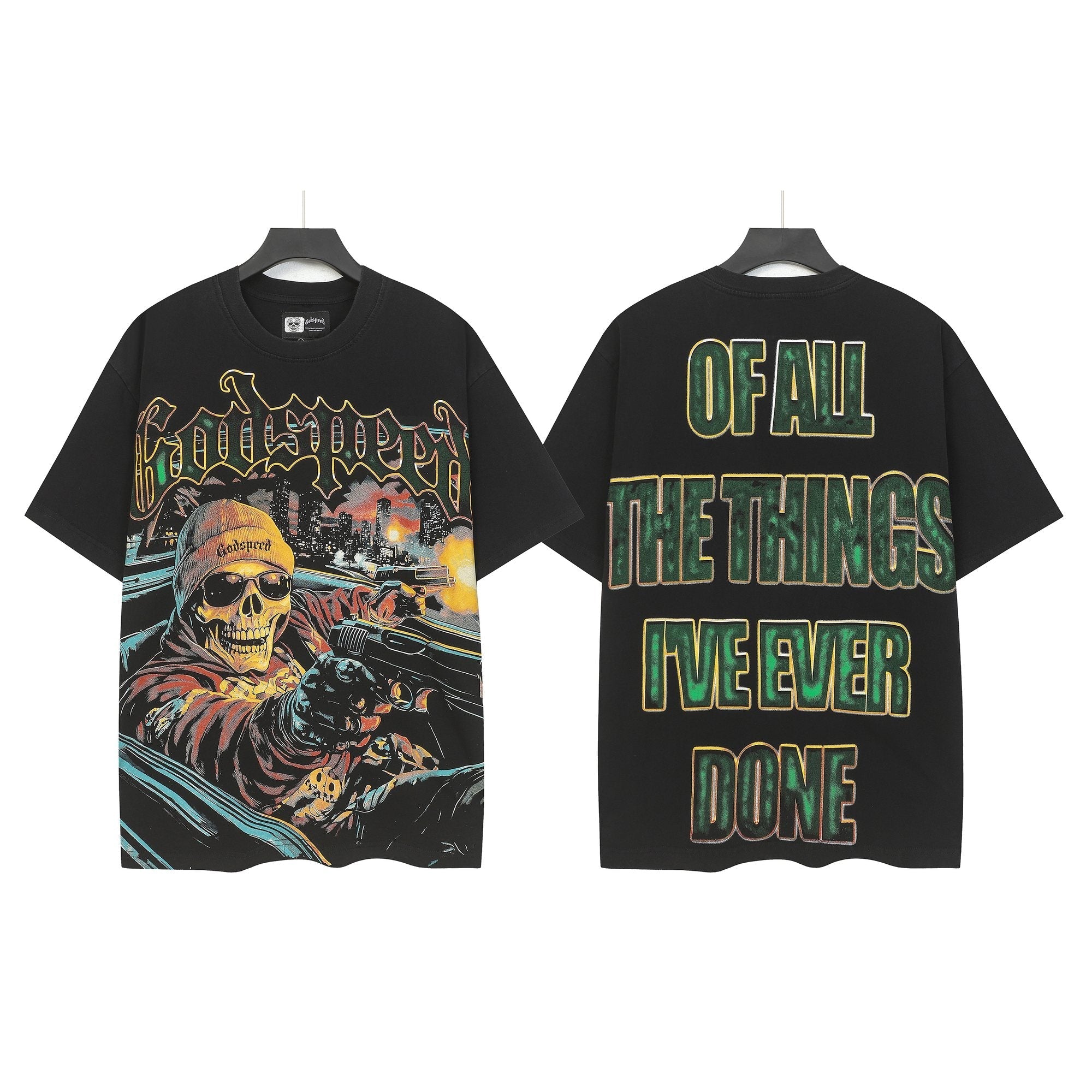 Godspeed Skull Car Graphic T-Shirt — hero