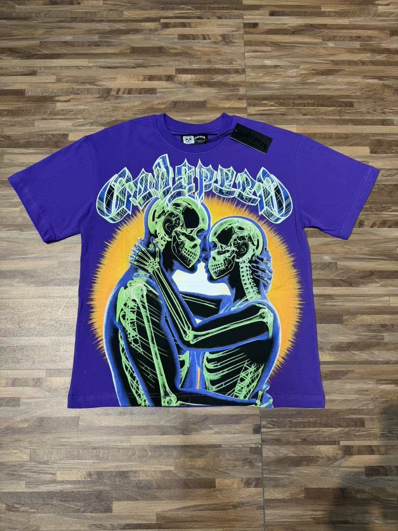 Godspeed Out of Many, One Skeleton Graphic T-Shirt — front
