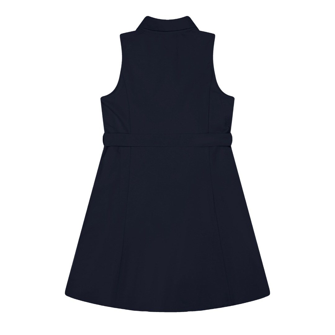 Test2-Ralph Lauren Belted Sleeveless Shirt Dress — back